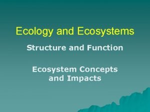 Functions of ecosystem