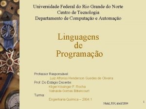 Universidade Federal do Rio Grande do Norte Centro