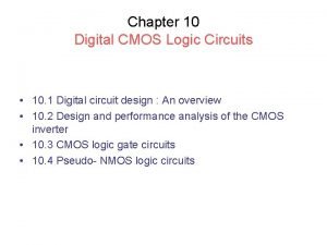 Nmos logic circuits