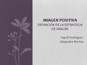 Imagen positiva significado