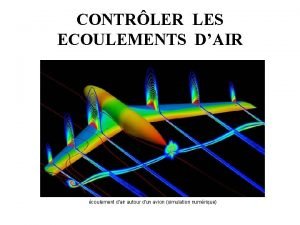 CONTRLER LES ECOULEMENTS DAIR coulement dair autour dun