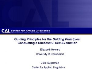 Guiding principles for dual language education