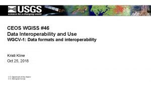 CEOS WGISS 46 Data Interoperability and Use WGCV1
