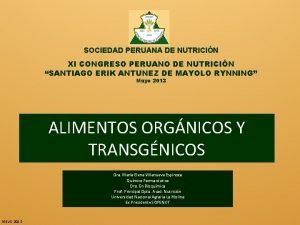 SOCIEDAD PERUANA DE NUTRICIN XI CONGRESO PERUANO DE