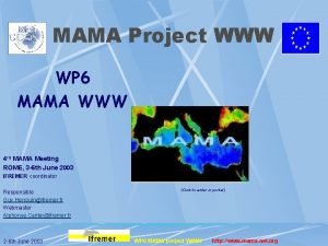 MAMA Project WWW WP 6 MAMA WWW 4