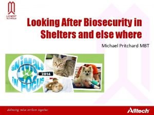Looking After Biosecurity in Shelters and else where