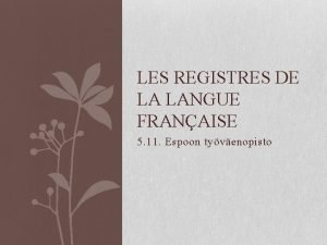 Alloprof registre de langue Alloprof registre de langue