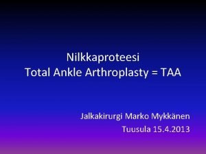 Fta ankle