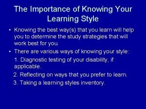 Knowing style Knowing style