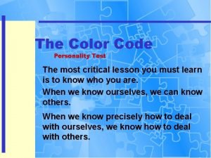 Color code personality test