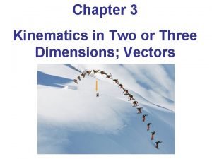 Chapter 3 Kinematics in Two or Three Dimensions