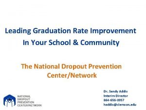 Leading Graduation Rate Improvement In Your School Community