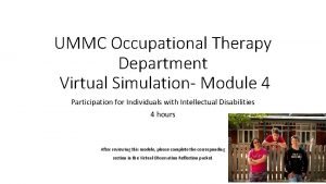 Ummc occupational therapy program