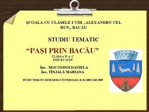 COALA CU CLASELE IVIII ALEXANDRU CEL BUN BACU