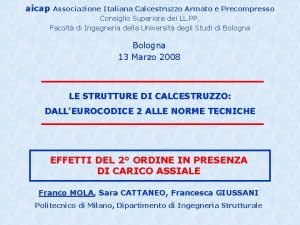 aicap Associazione Italiana Calcestruzzo Armato e Precompresso Consiglio