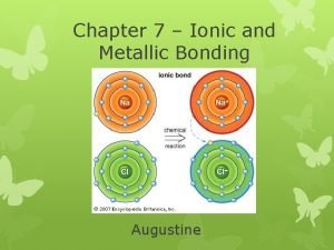Chemistry chapter 7 ionic and metallic bonding