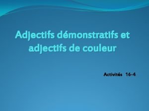 Adjectif démonstratif