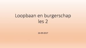 Loopbaan en burgerschap opdrachten