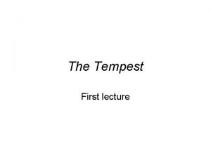 Metatheatricality in the tempest