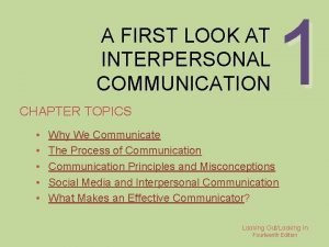 Impersonal communication