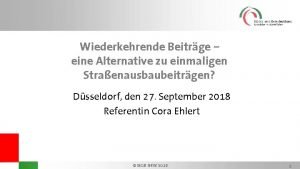 Wiederkehrende Beitrge eine Alternative zu einmaligen Straenausbaubeitrgen Dsseldorf