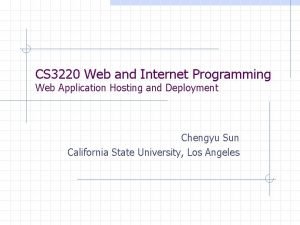 CS 3220 Web and Internet Programming Web Application