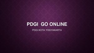 Sertifikasi pdgi