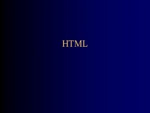 Html