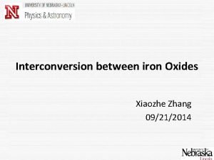 Interconversion between iron Oxides Xiaozhe Zhang 09212014 Structures