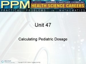 Pediatric dosage formula