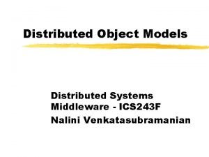 Distributed object model