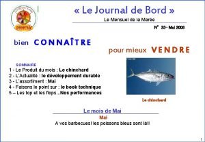 Le Journal de Bord Le Mensuel de la