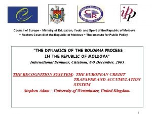 Council of Europe Ministry of Education Youth and