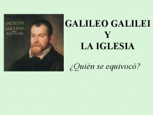 Galileo galilei y la iglesia