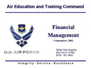 Command financial management system training