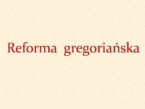 Reforma gregoriańska
