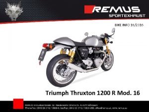 Triumph thruxton mods