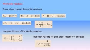 Thirdorder reactions There is four types of thirdorder