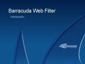 Barracuda web filters