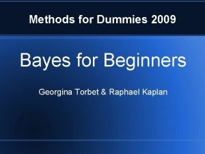 Bayesian for dummies