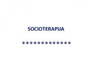 Socioterapija