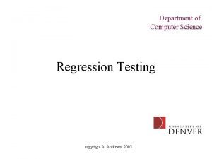 Regression testing berlin