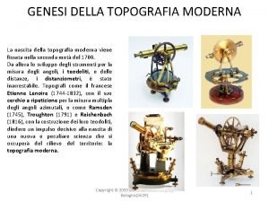 Topografia moderna Topografia moderna