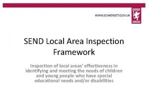 SEND Local Area Inspection Framework Inspection of local