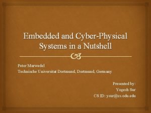Embedded systems vs cyber physical systems