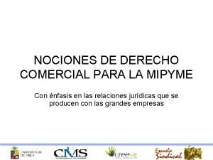 NOCIONES DE DERECHO COMERCIAL PARA LA MIPYME Con