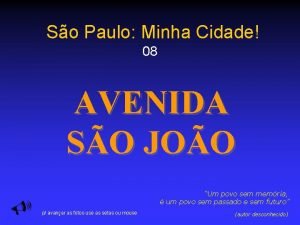 So Paulo Minha Cidade 08 AVENIDA SO JOO