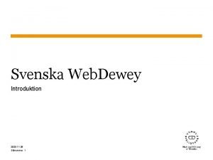 Svenska Web Dewey Introduktion 2020 11 29 Sidnummer