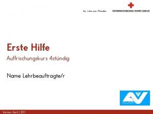 Lehrbeauftragter erste hilfe Lehrbeauftragter erste hilfe
