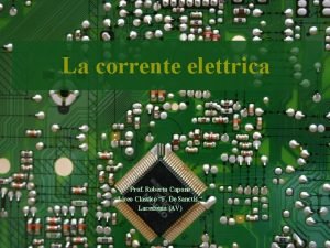 La corrente elettrica Prof Roberto Capone Liceo Classico